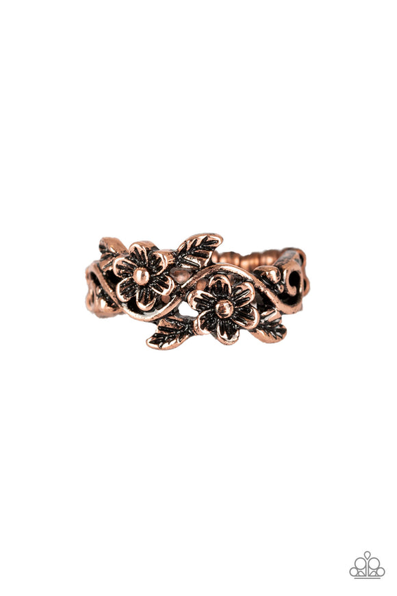 Stop and Smell The Flowers - Copper - Tara's Affordable Accessories